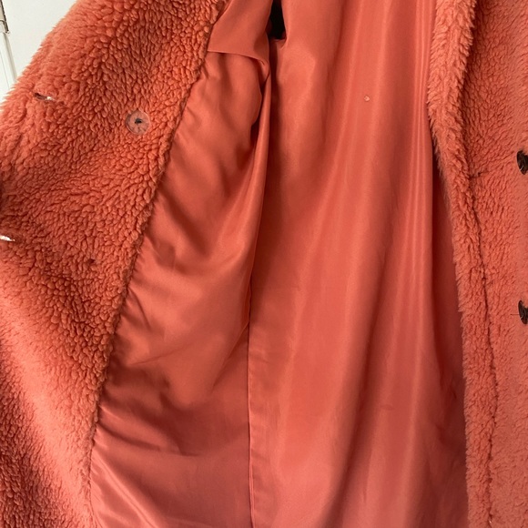 Wild Fable coral teddy bear pea coat - Picture 3 of 11